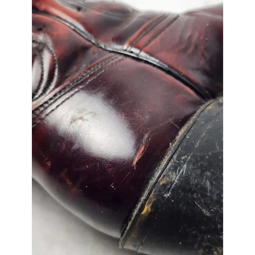 Acme Circle A Men's Size 8 E Western Brown Embroidered Leather Cowboy Boots